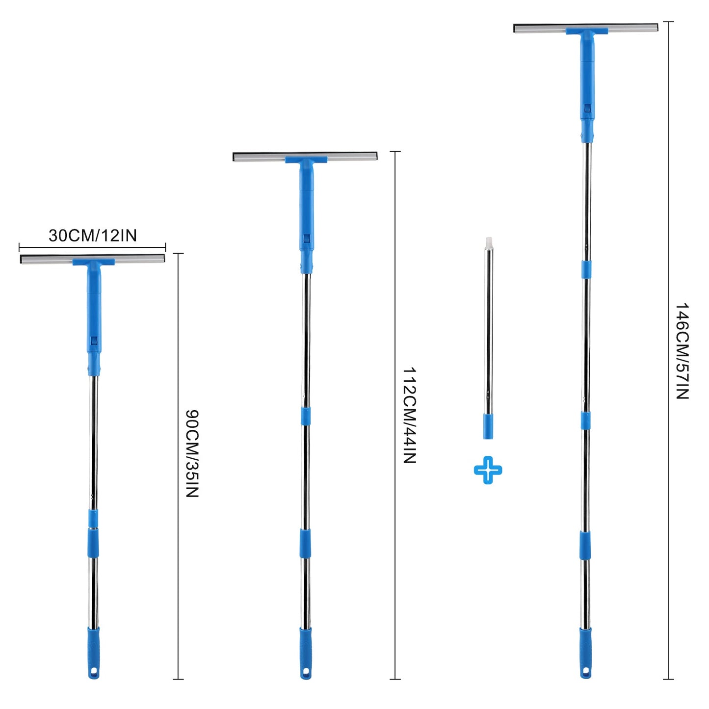 Mitclear Window Cleaner with Long Handle(57IN)