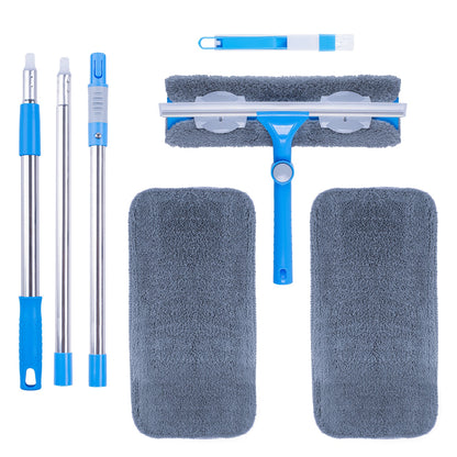 Mitclear 3 in 1 Telescopic Window Squeegee Glass Cleaning Tool(12")
